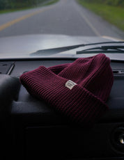 Coastline Beanie - Deep Red