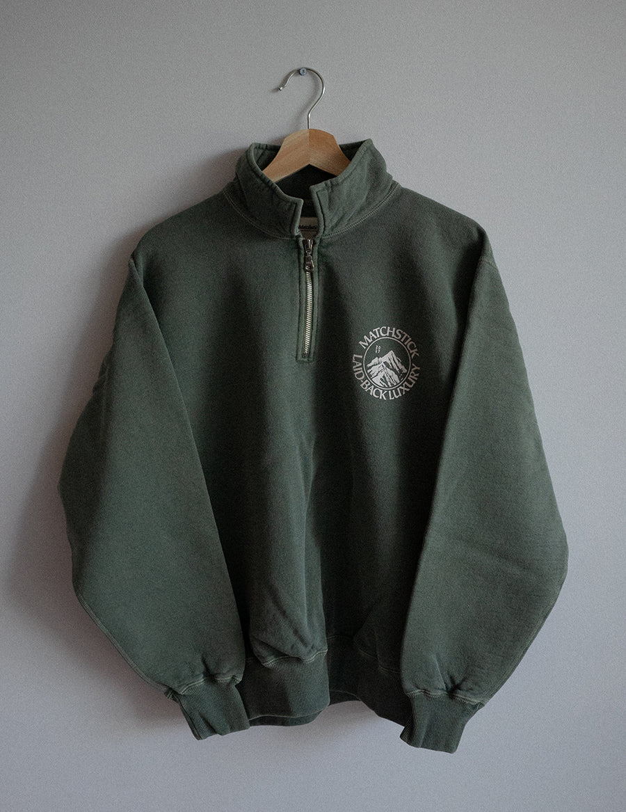 Range 3/4 Zip Pullover - Vintage Green