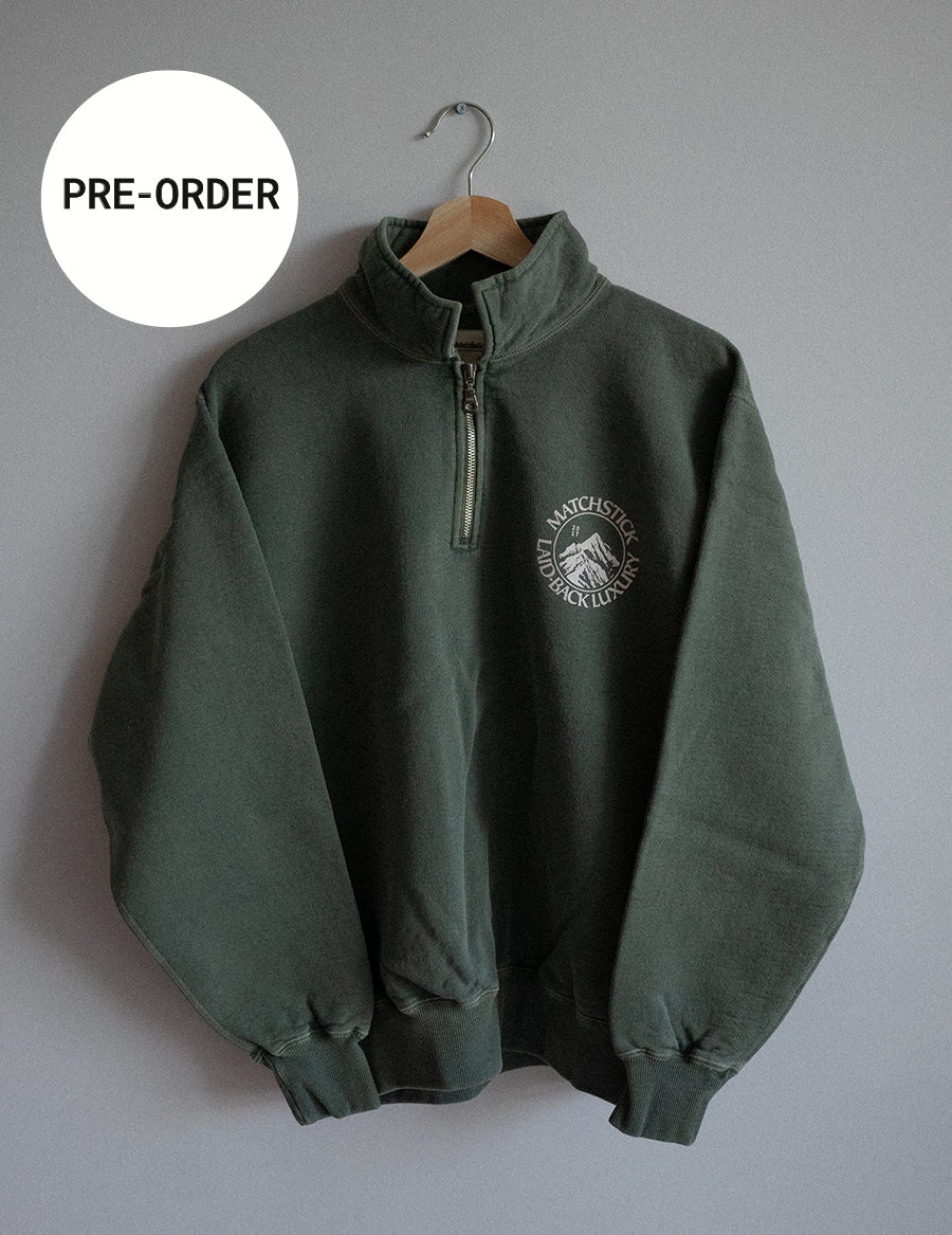 Range 3/4 Zip Pullover - Vintage Green