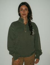 Range 3/4 Zip Pullover - Vintage Green
