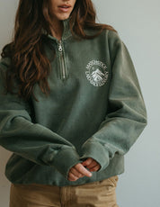 Range 3/4 Zip Pullover - Vintage Green
