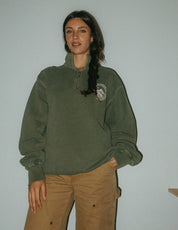 Range 3/4 Zip Pullover - Vintage Green