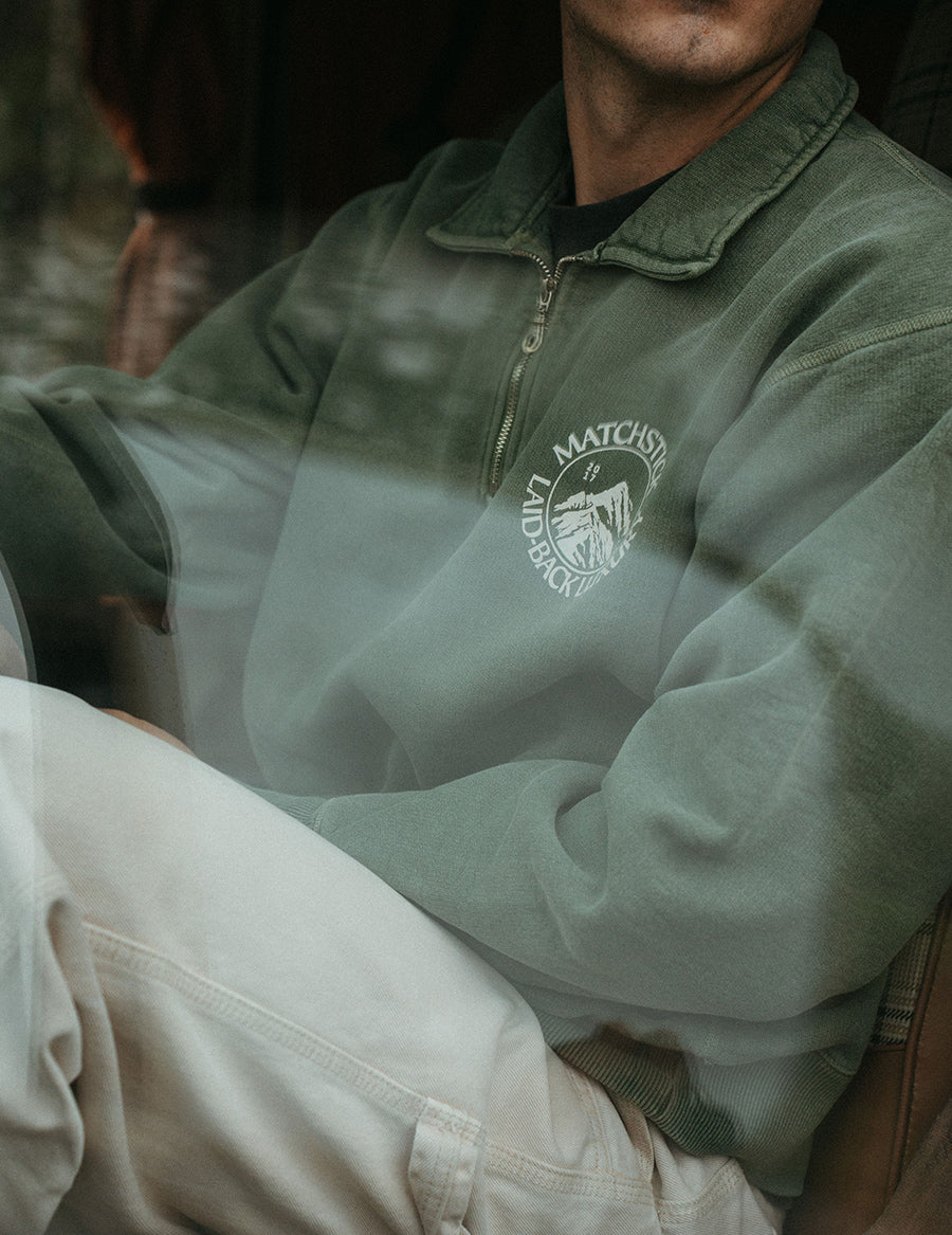 Range 3/4 Zip Pullover - Vintage Green