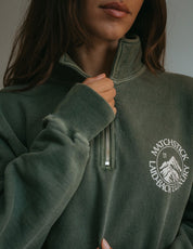 Range 3/4 Zip Pullover - Vintage Green