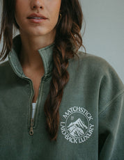 Range 3/4 Zip Pullover - Vintage Green