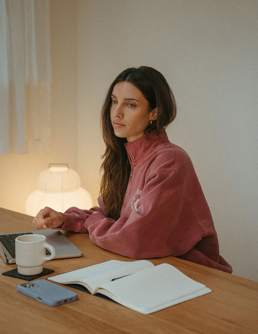 Range 3/4 Zip Pullover - Vintage Red