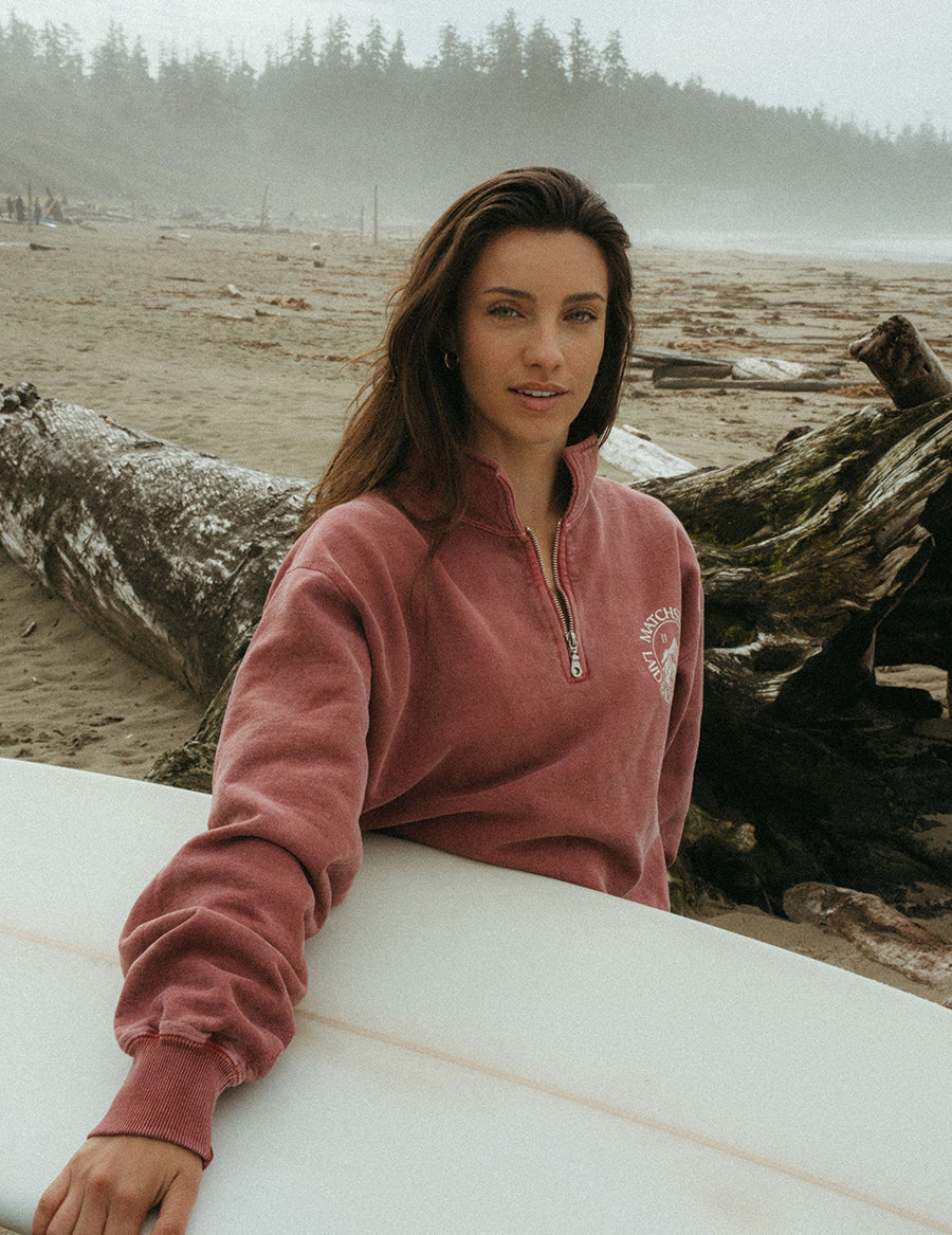 Range 3/4 Zip Pullover - Vintage Red
