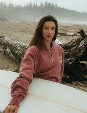 Range 3/4 Zip Pullover - Vintage Red