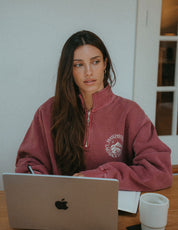 Range 3/4 Zip Pullover - Vintage Red