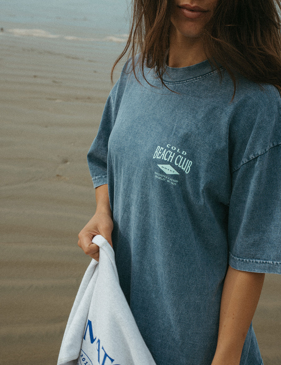 Beach Tee - Washed Blue