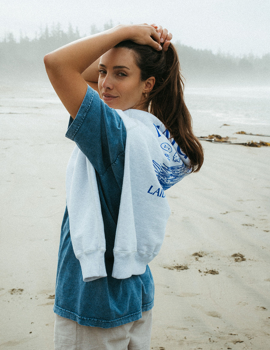 Beach Tee - Washed Blue