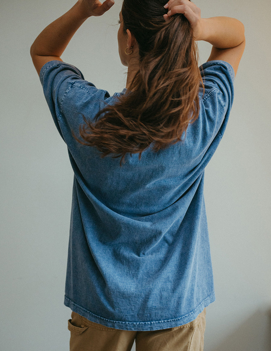 Beach Tee - Washed Blue