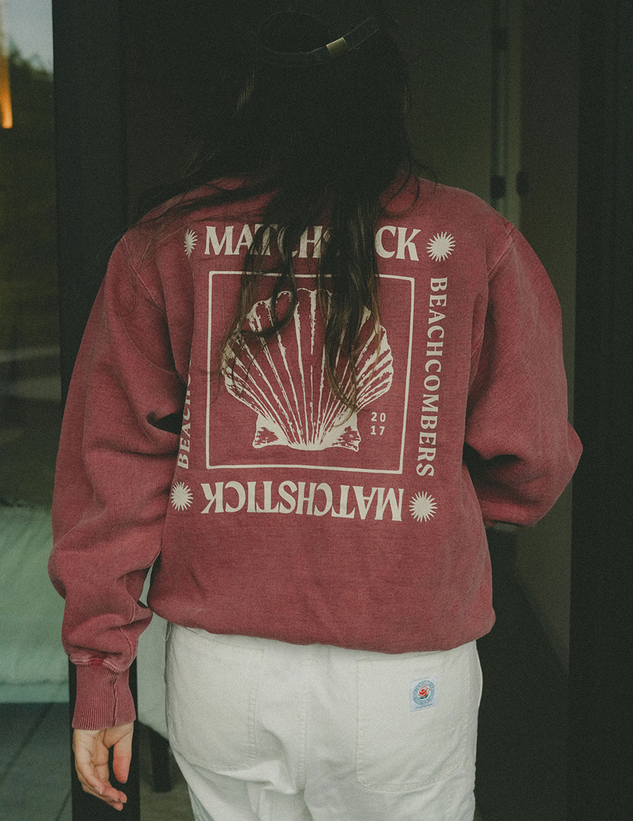 Beachcomber Crewneck - Vintage Red
