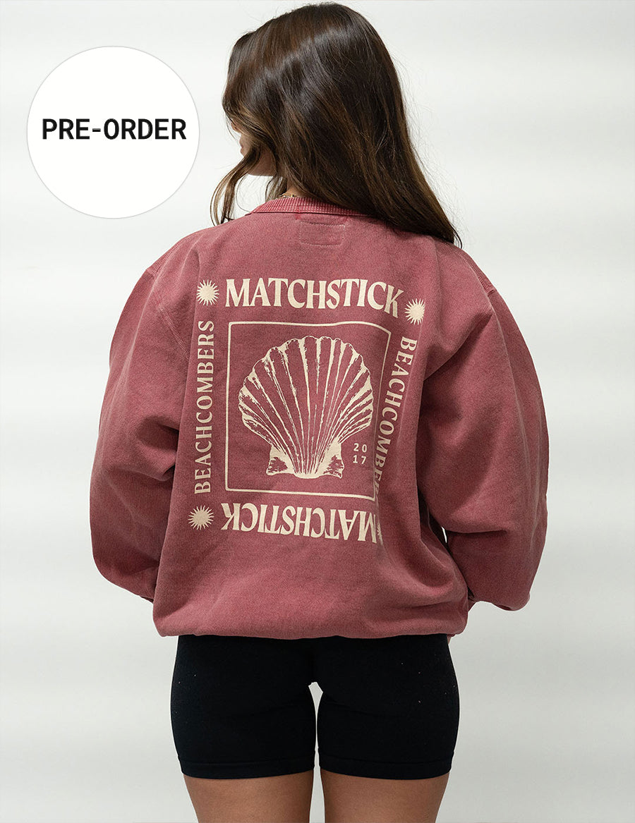 Beachcomber Crewneck - Vintage Red