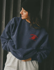 Wave Crewneck - Vintage Navy