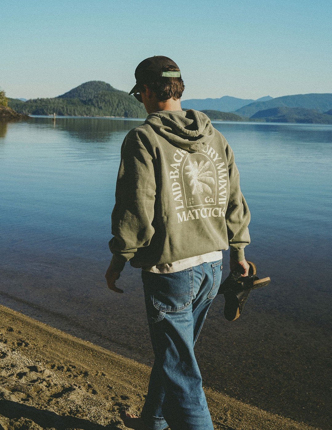 Palm Hoodie - Vintage Green