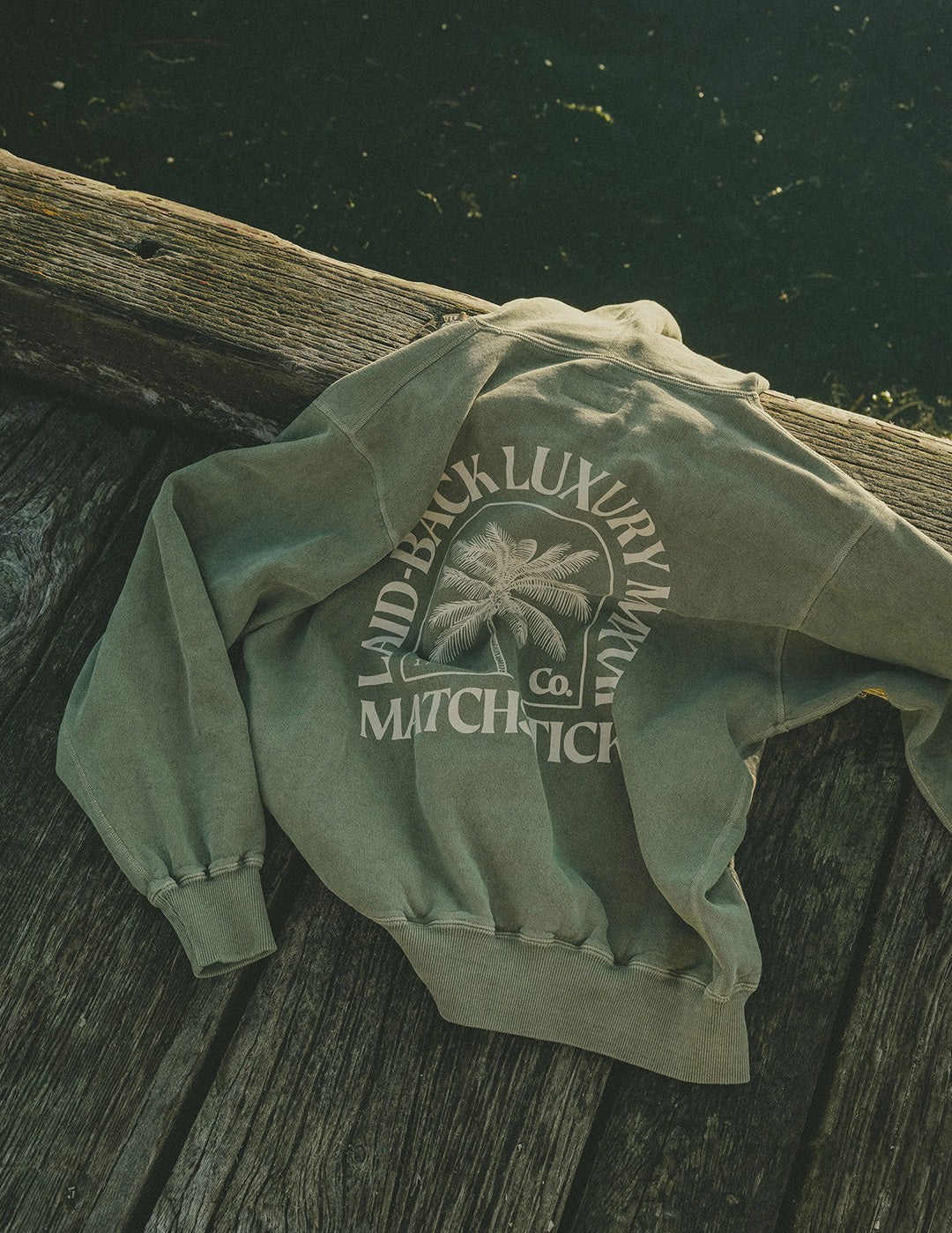 Palm Hoodie - Vintage Green