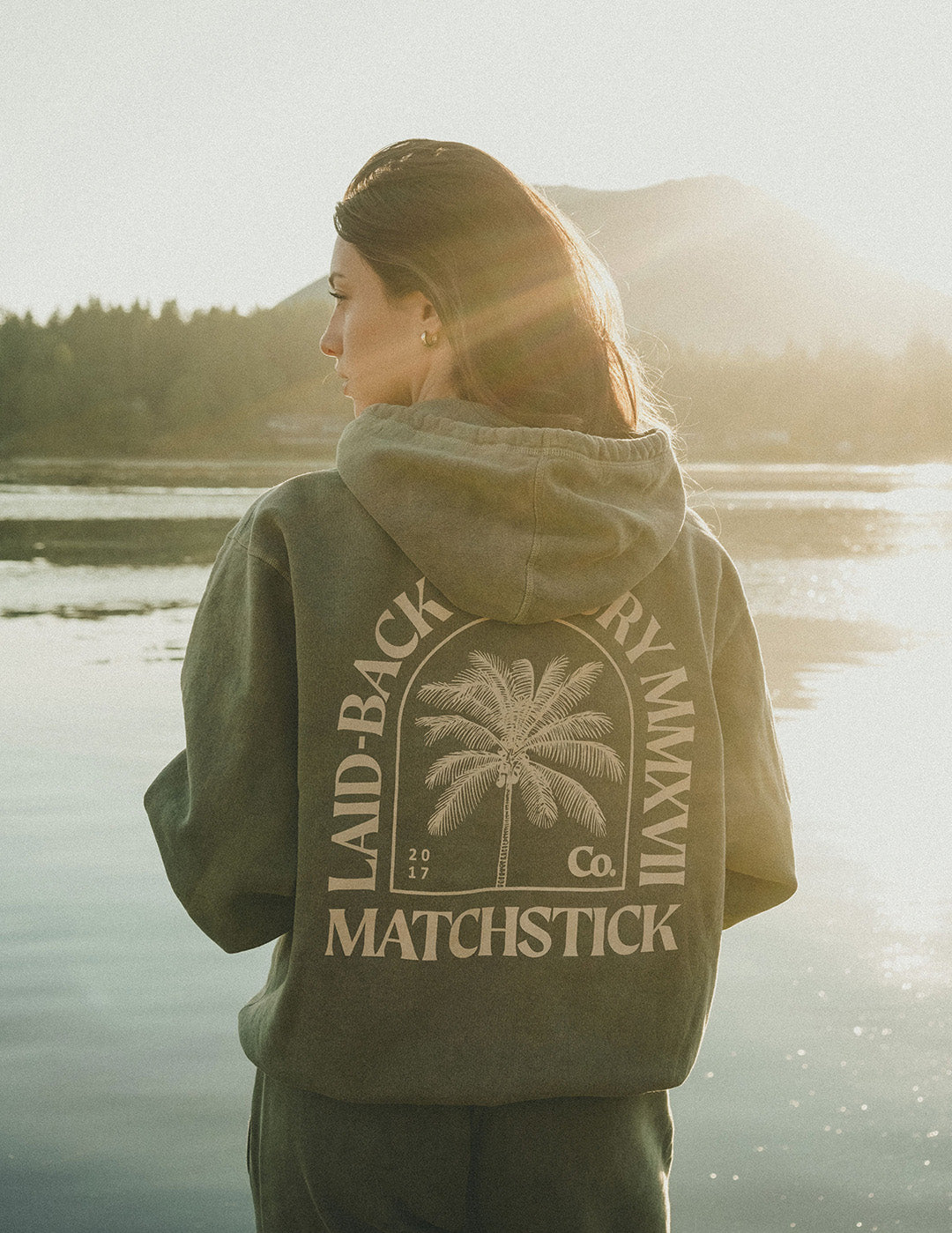 Palm Hoodie - Vintage Green