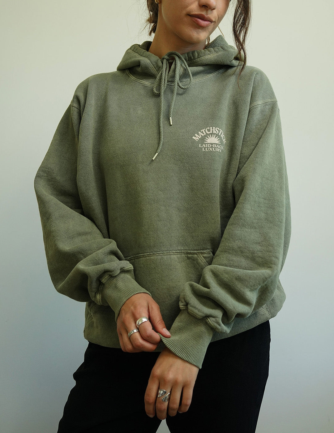 Palm Hoodie - Vintage Green