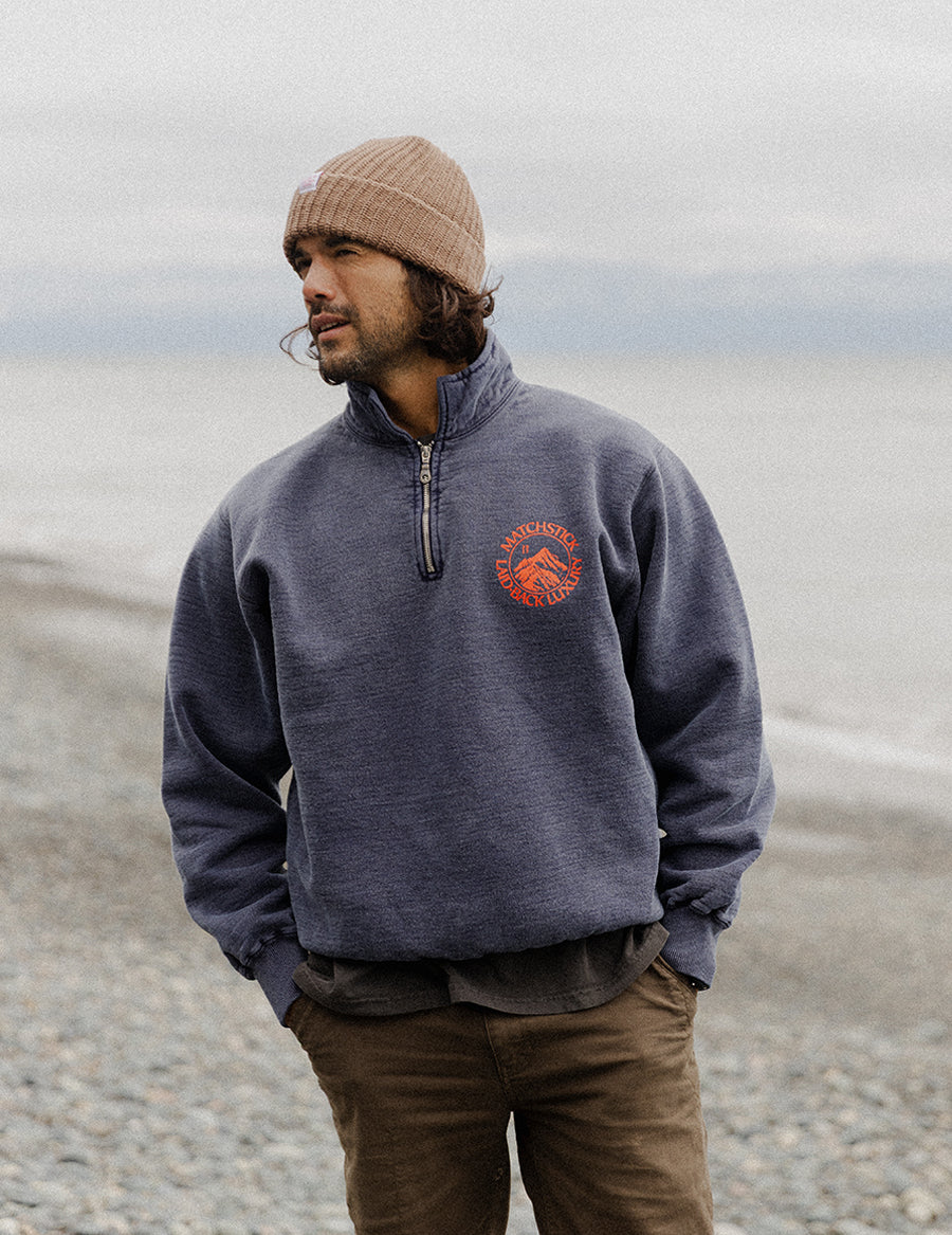 Range 3/4 Zip Pullover - Vintage Navy