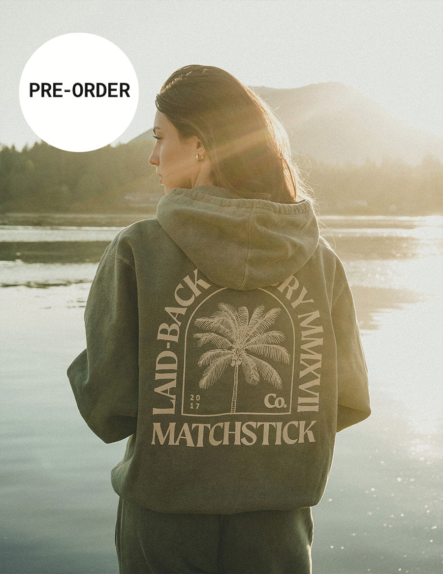 Palm Hoodie - Vintage Green