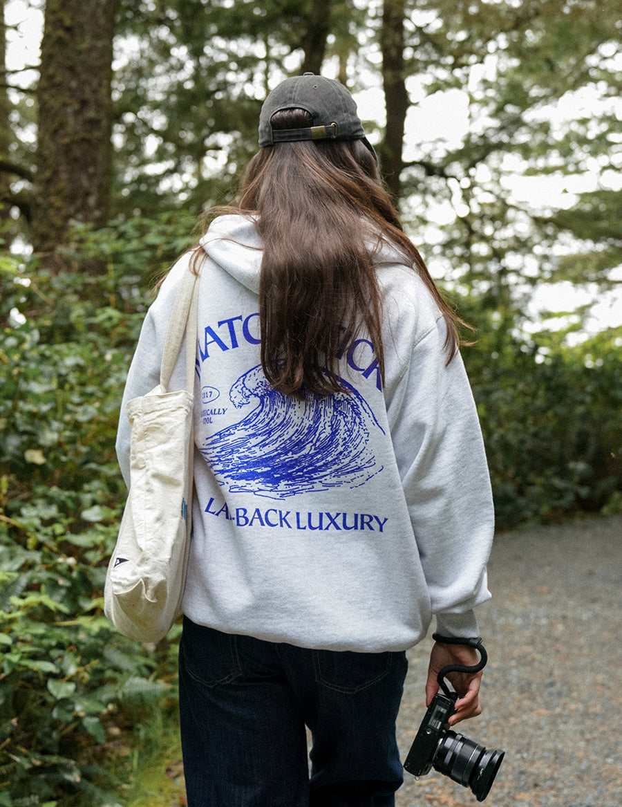 Wave Hoodie - Light Grey