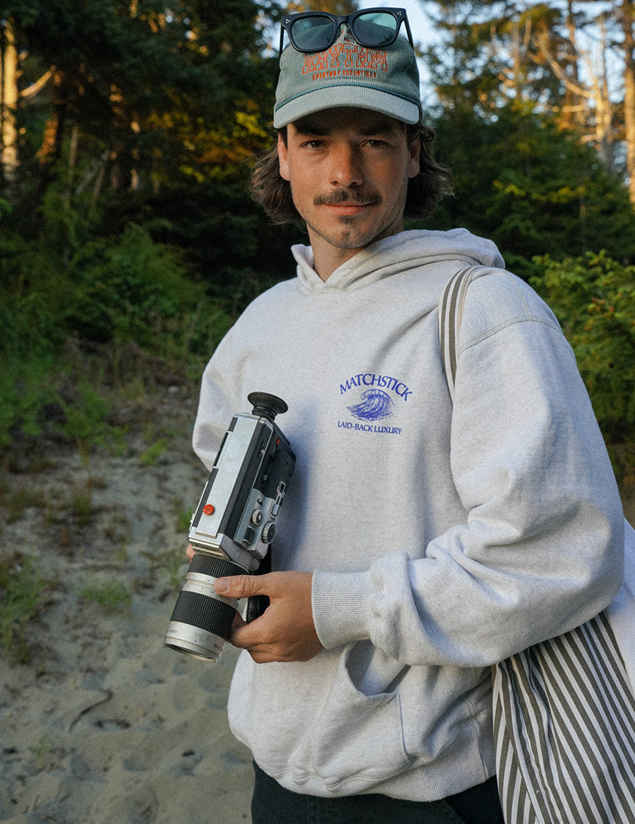 Wave Hoodie - Light Grey