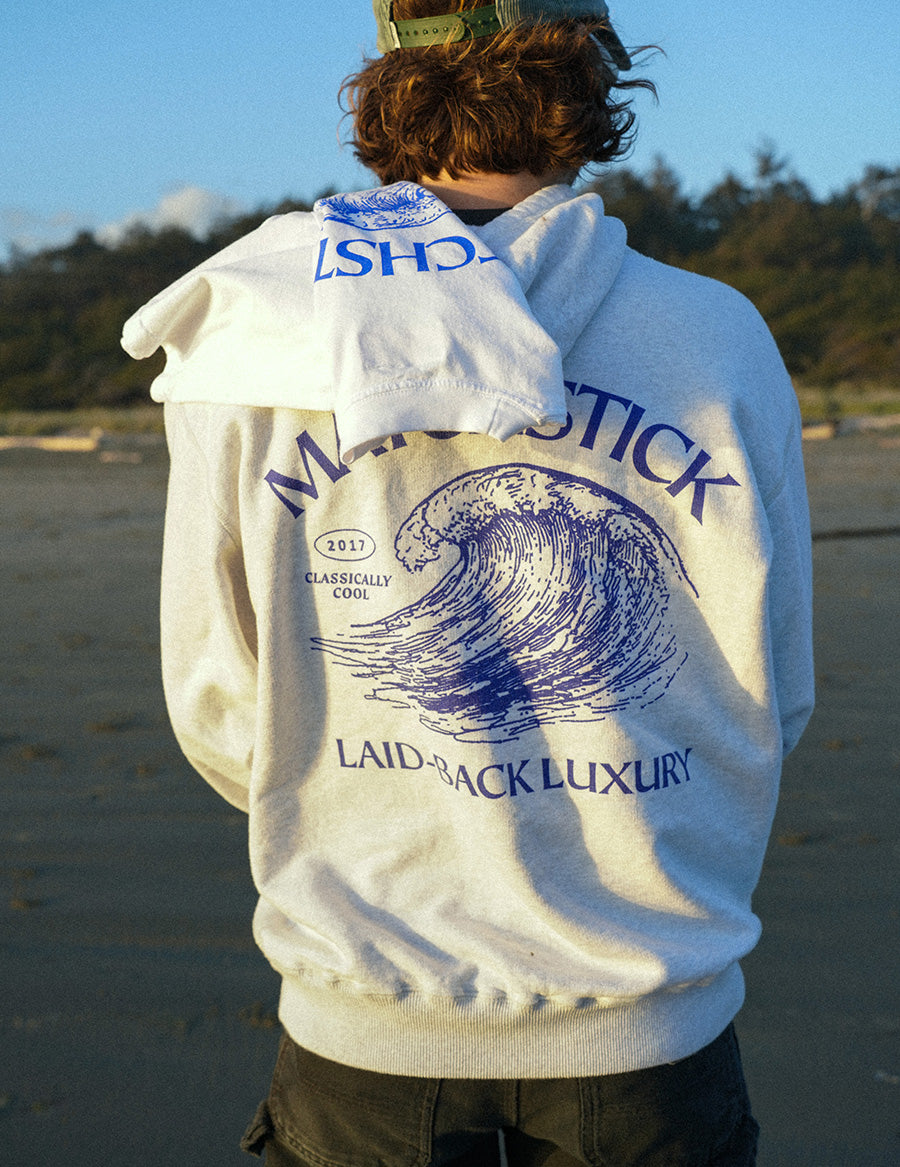 Wave Hoodie - Light Grey