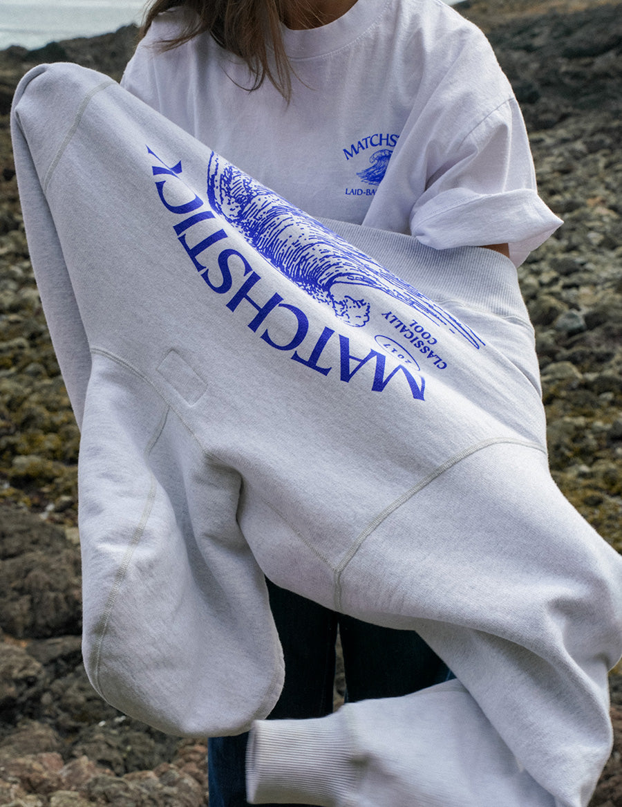 Wave Hoodie - Light Grey