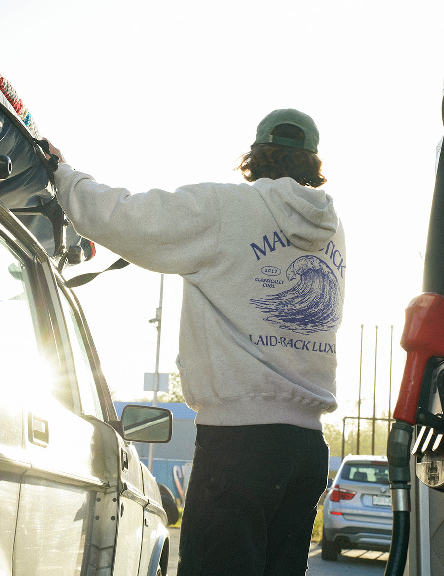 Wave Hoodie - Light Grey