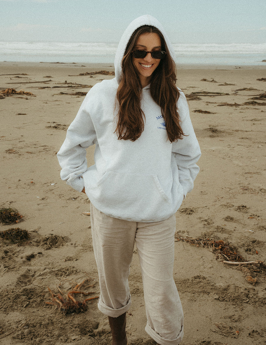 Wave Hoodie - Light Grey