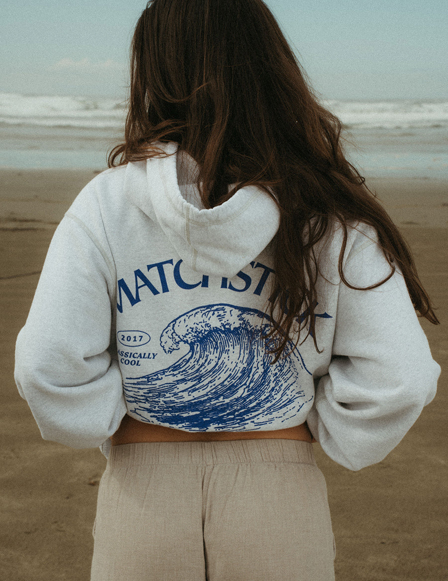 Wave Hoodie - Light Grey