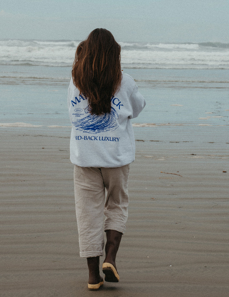 Wave Hoodie - Light Grey