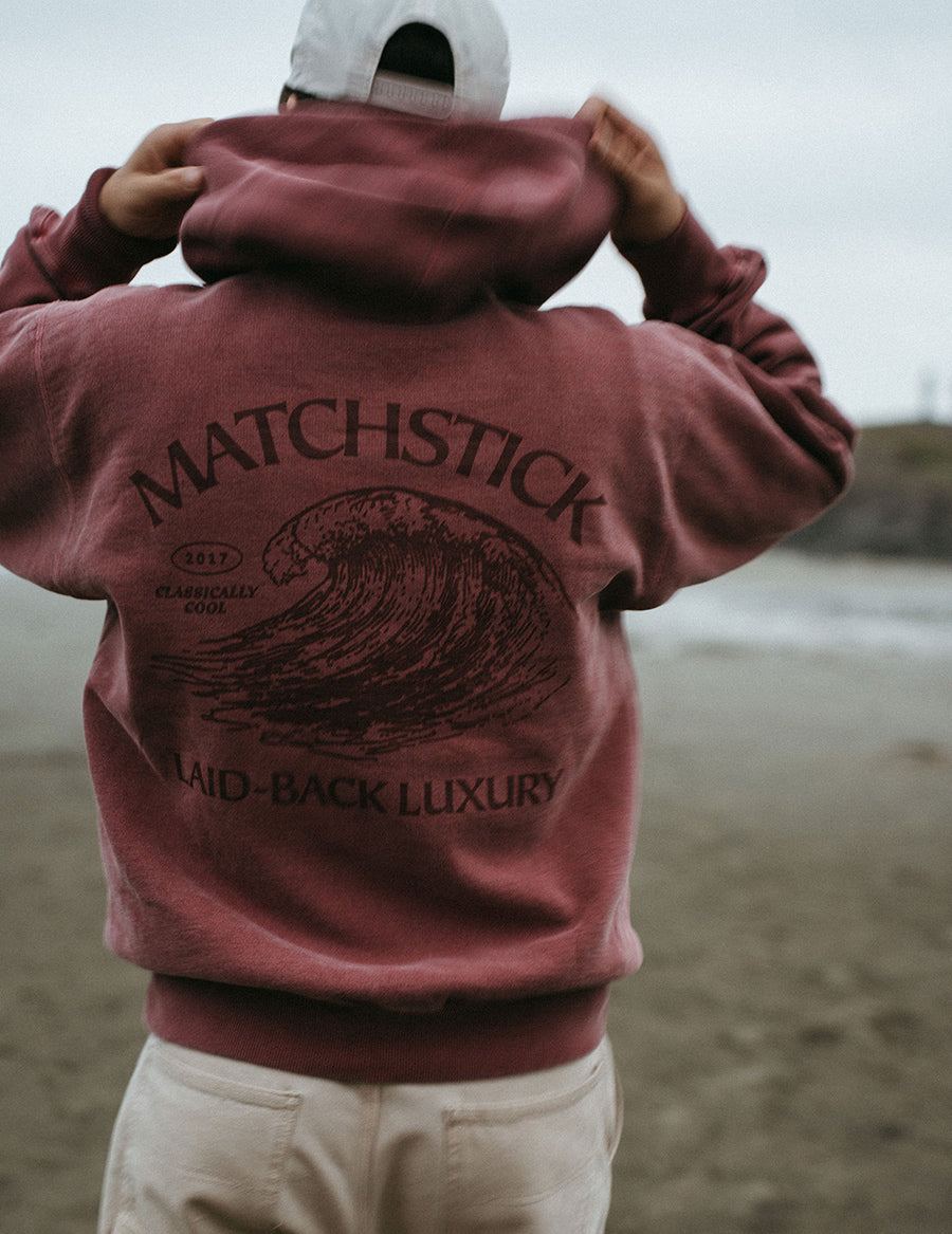 Wave Hoodie - Vintage Red