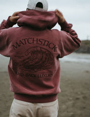 Wave Hoodie - Vintage Red