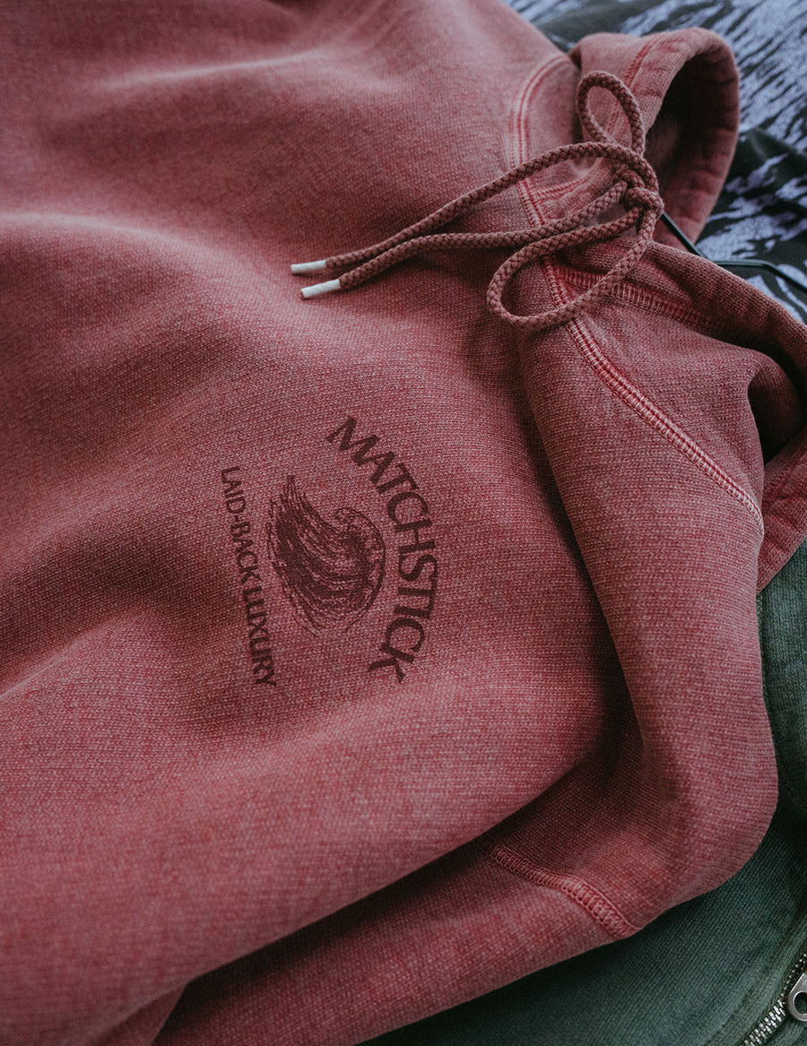 Wave Hoodie - Vintage Red