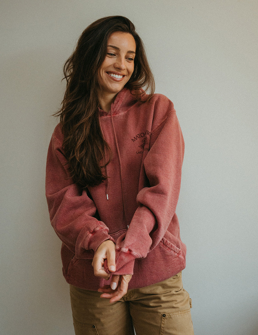 Wave Hoodie - Vintage Red
