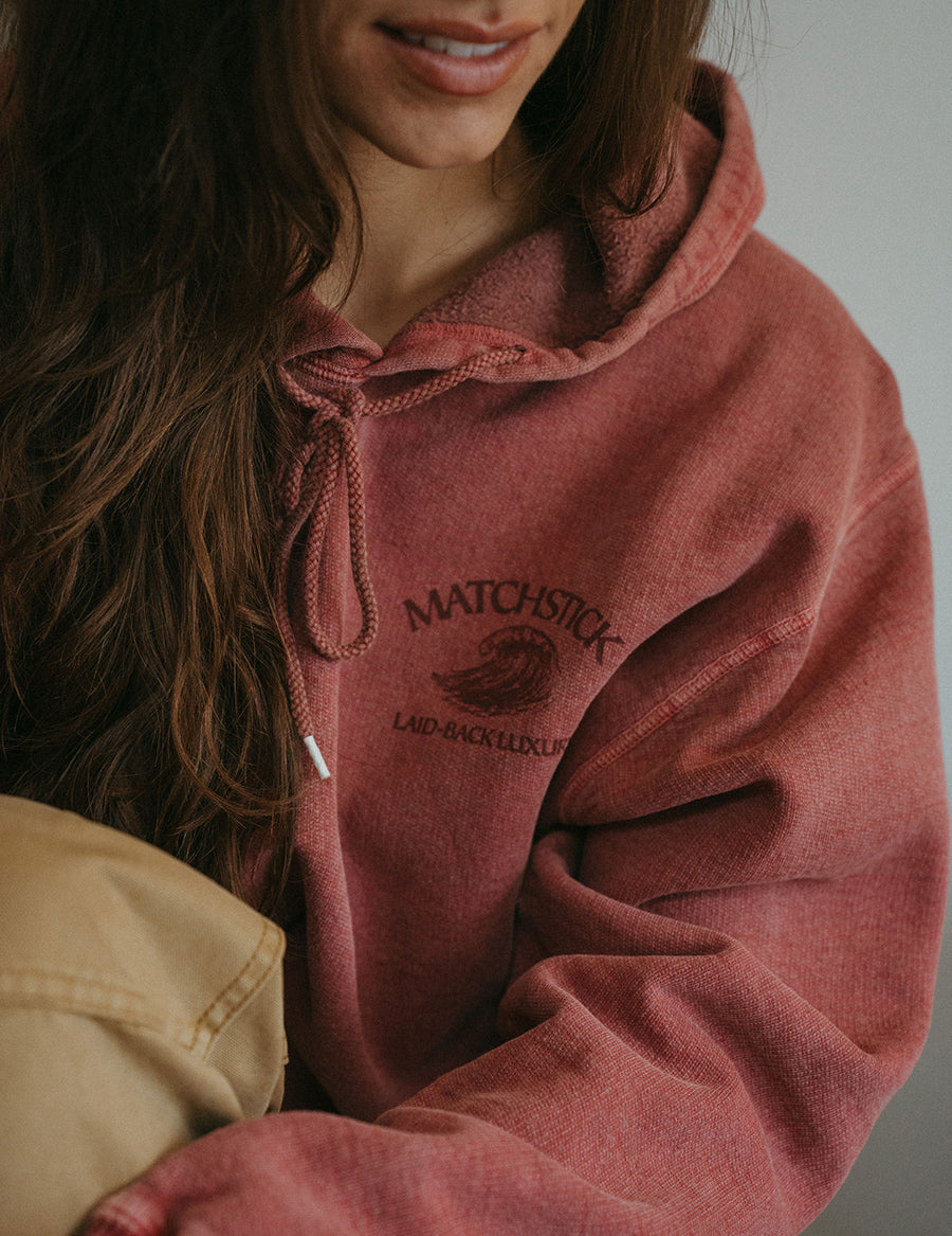 Wave Hoodie - Vintage Red