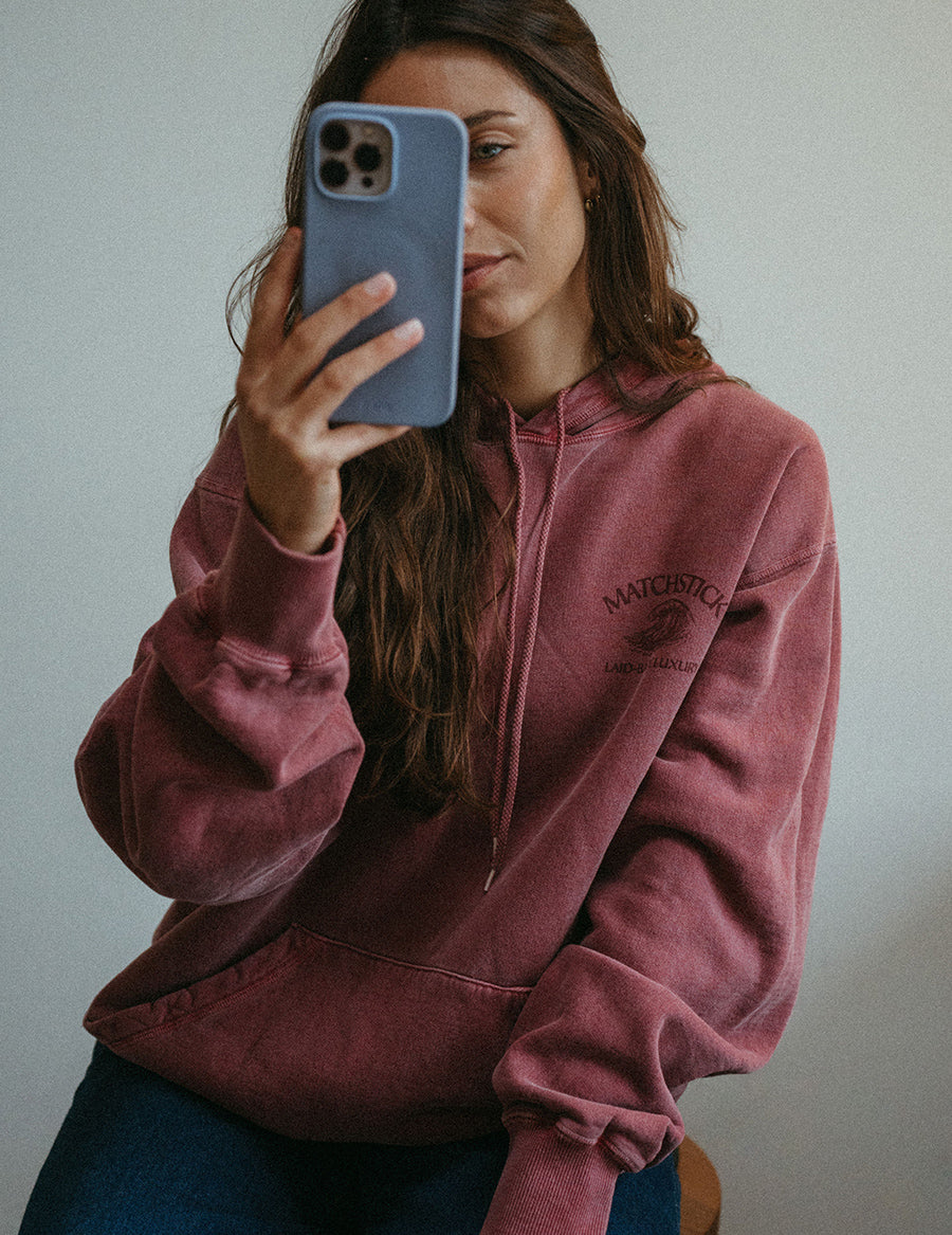 Wave Hoodie - Vintage Red
