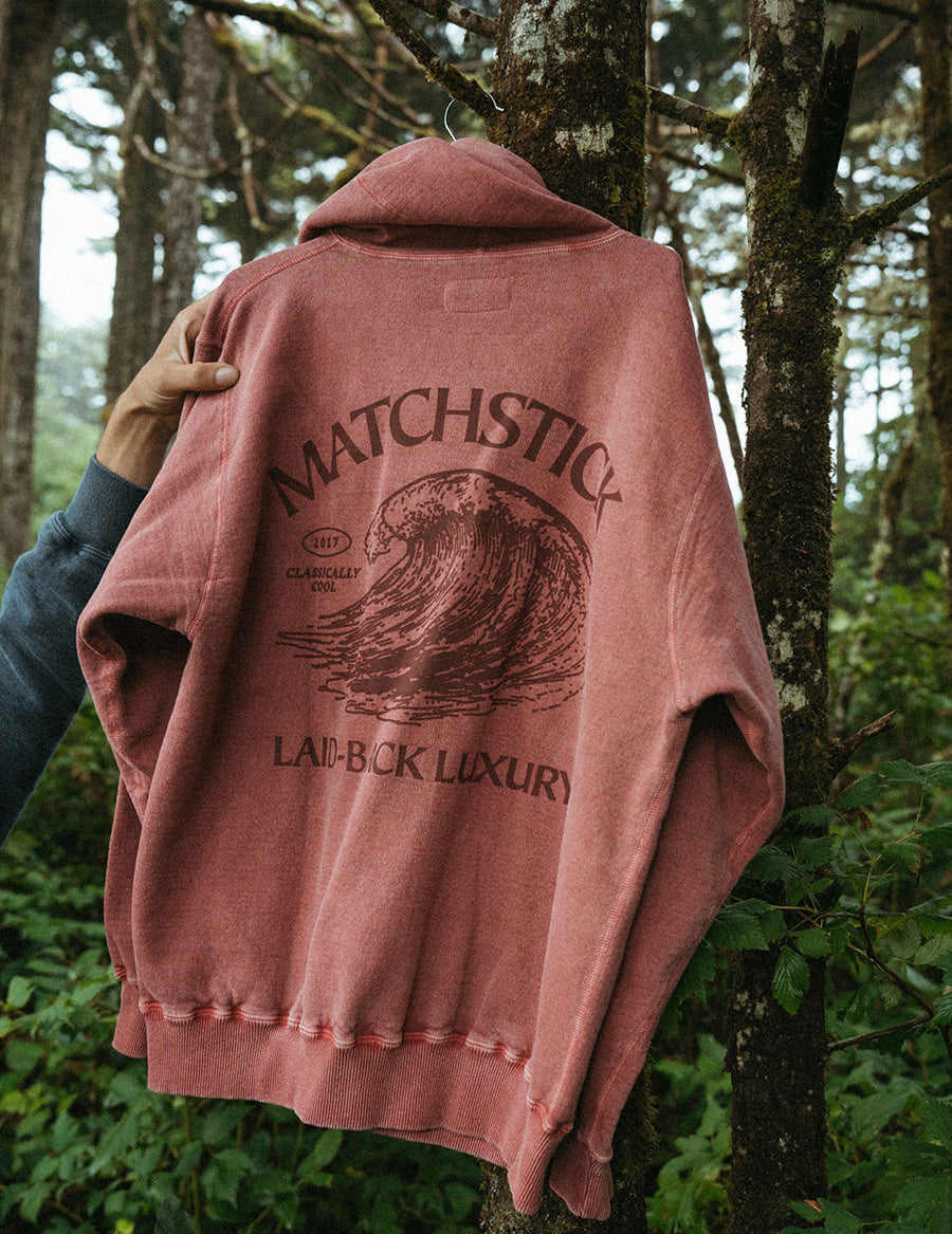 Wave Hoodie - Vintage Red