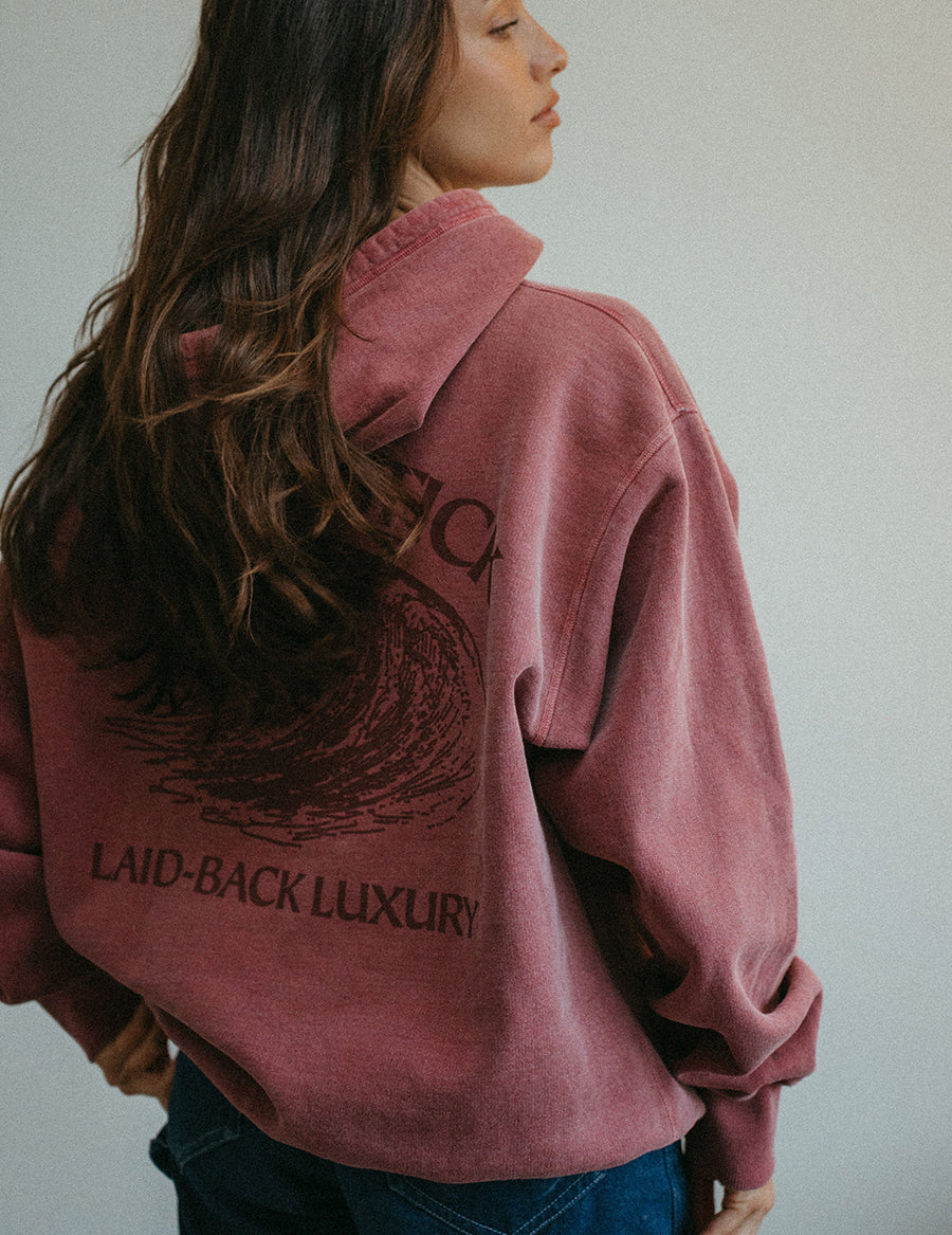 Wave Hoodie - Vintage Red