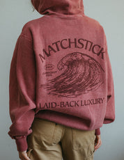 Wave Hoodie - Vintage Red