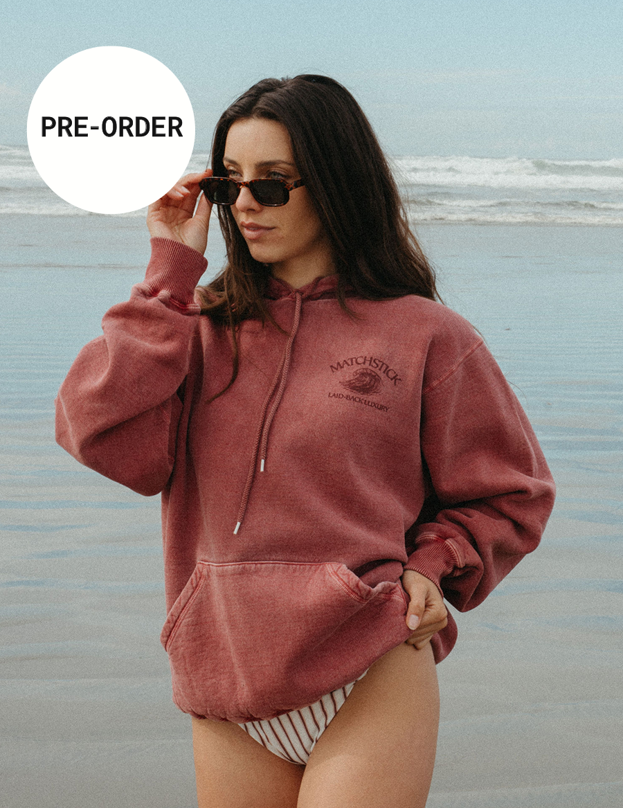 Wave Hoodie - Vintage Red