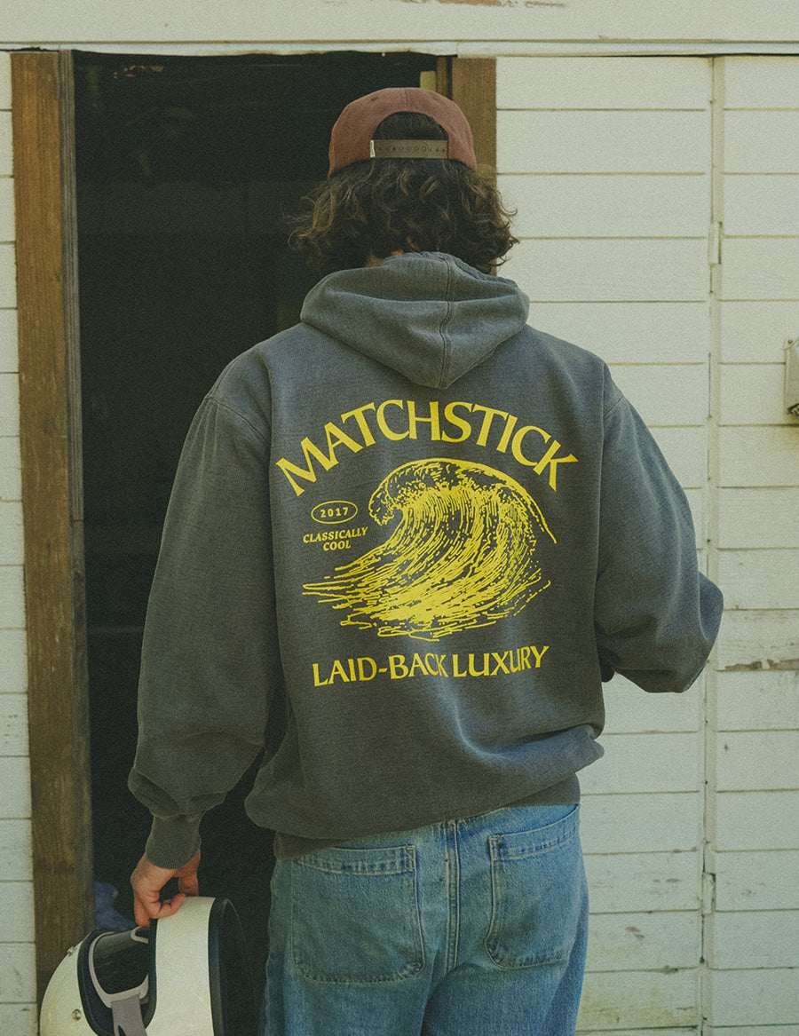 Wave Hoodie - Vintage Black