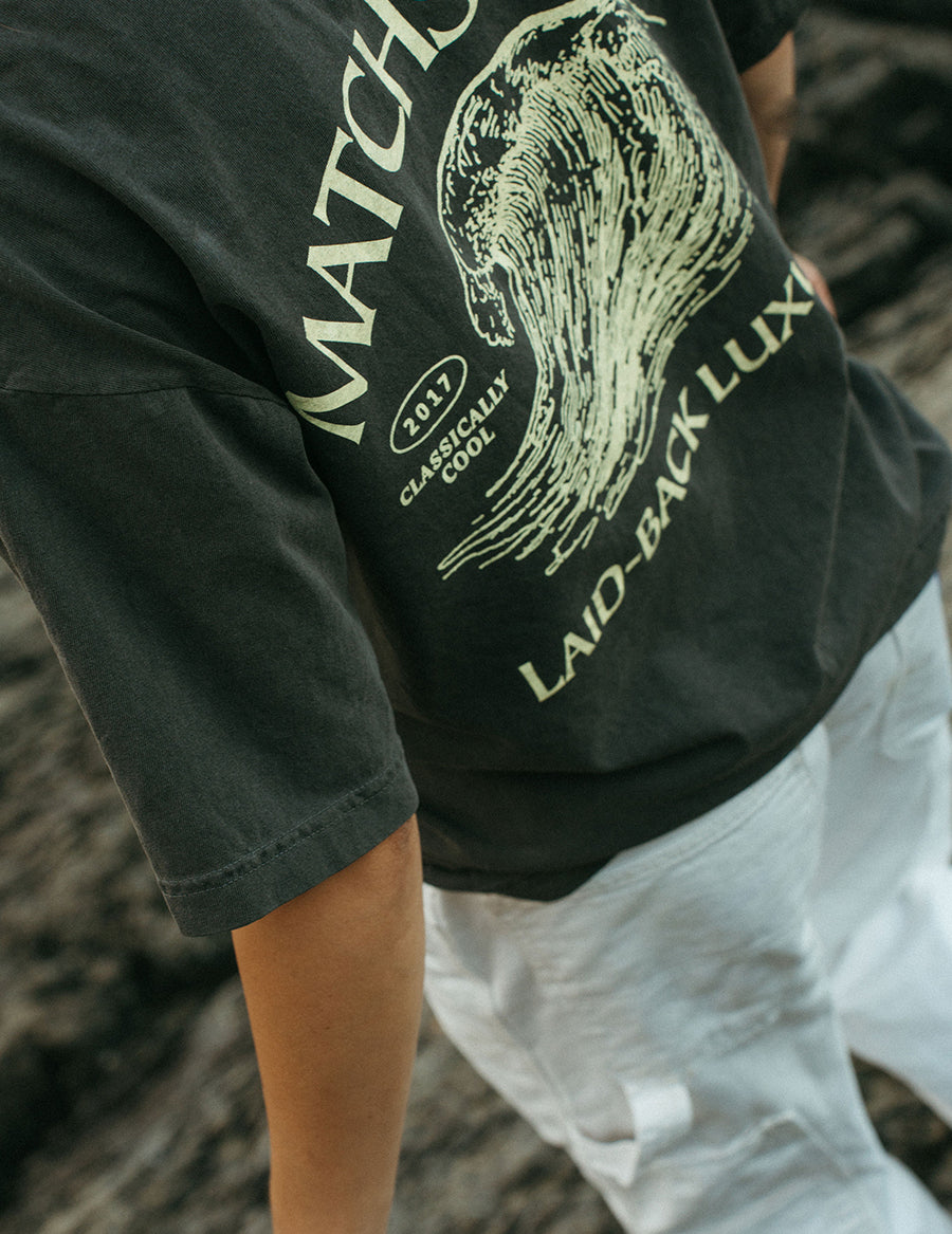 Wave Tee - Vintage Black