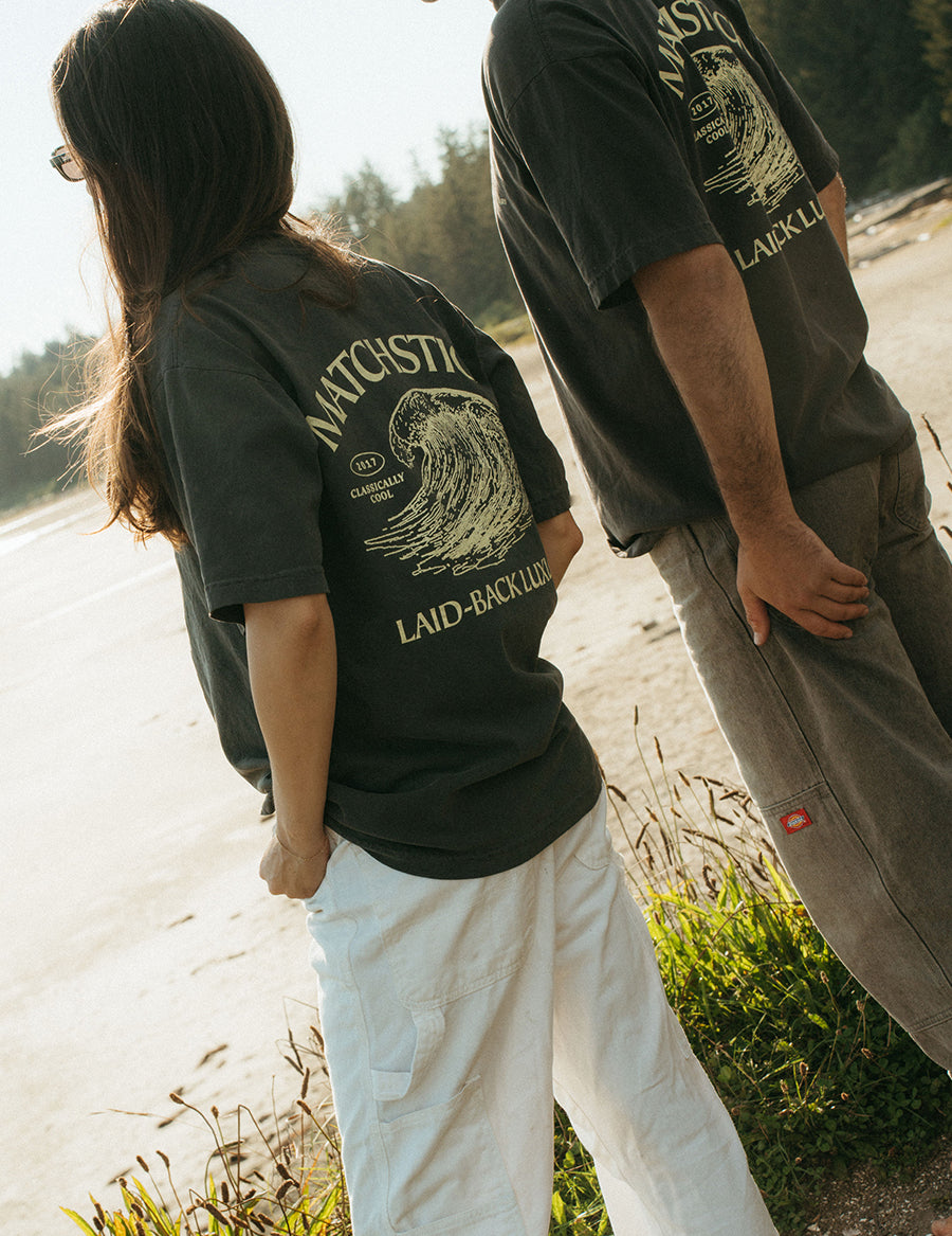 Wave Tee - Vintage Black