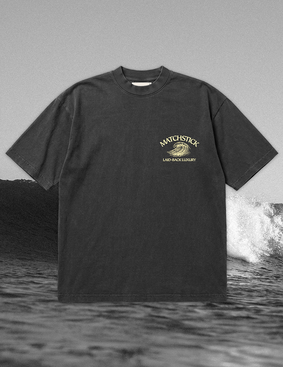 Wave Tee - Vintage Black