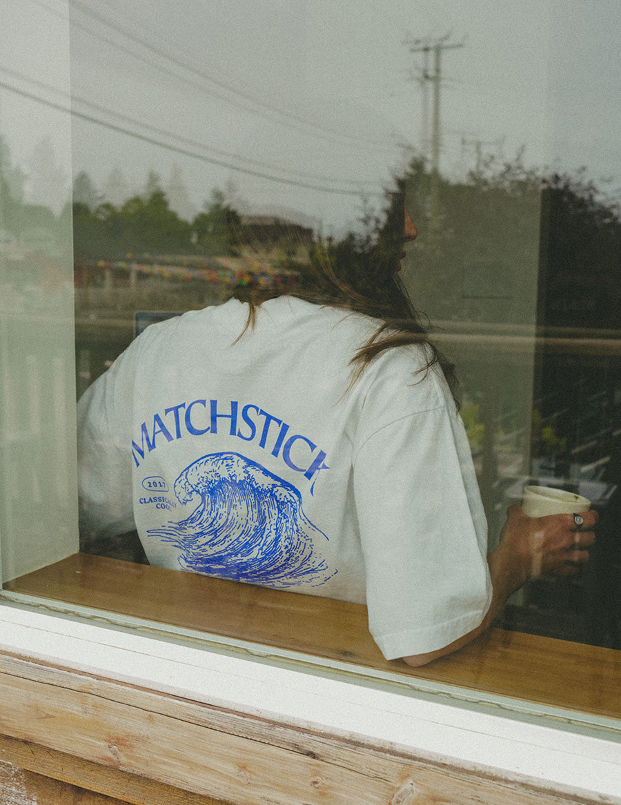 Wave Boxy Tee - True White
