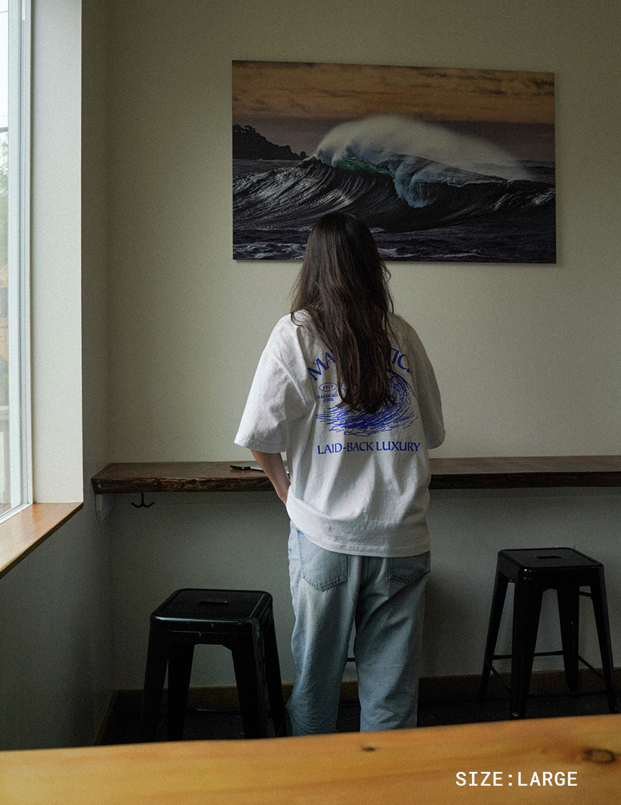 Wave Boxy Tee - True White
